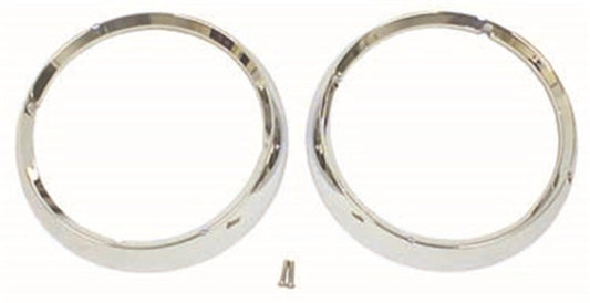 Omix Headlight Bezel Set Chrome 72-86 Jeep CJ Models