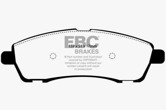 EBC 00-02 Ford Excursion 5.4 2WD Yellowstuff Rear Brake Pads