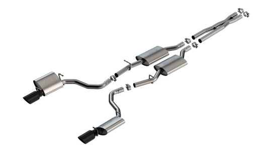 Borla 19-23 Dodge Charger GT 3.6L V6 RWD S-Type Catback Exhaust - Black Chrome Tips