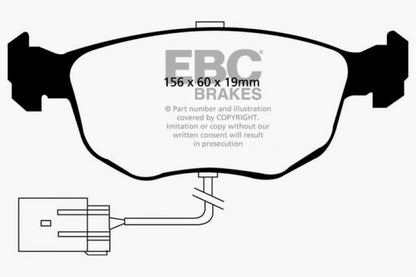 EBC 98-99 Ford Contour 2.5 SVT Redstuff Front Brake Pads