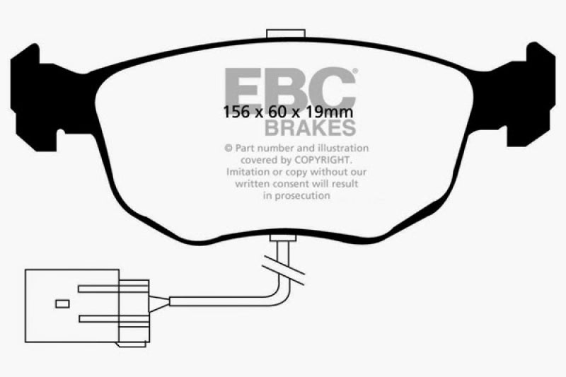 EBC 98-99 Ford Contour 2.5 SVT Yellowstuff Front Brake Pads