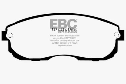 EBC 99-01 Infiniti G20 2.0 Redstuff Front Brake Pads