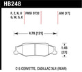 Hawk 97-12 Corvette/01-04 Z06/05-09 Z51 HT-10 Race Rear Brake Pads