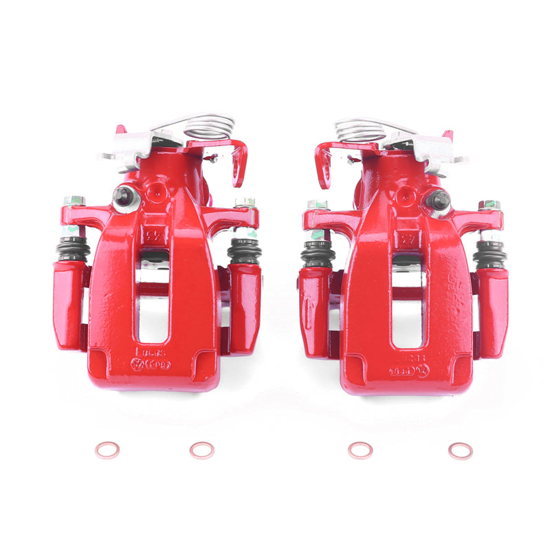 Power Stop 00-04 Audi A6 Quattro Rear Red Calipers w/Brackets - Pair