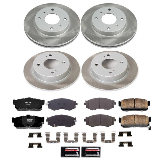 Power Stop 91-96 Infiniti G20 Front and Rear Semi-Coated Rotor Kit