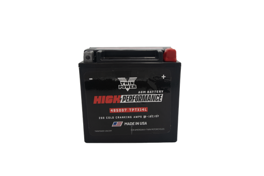 Twin Power YTX-14L High Performance Battery Replaces H-D 65958-04 Made in USA 200 CCA