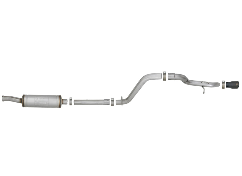 aFe MACH Force-Xp Axle-Back Hi-Tuck Exhaust System w/Black Tip 18-19 Jeep Wrangler (JL) V6 3.6L