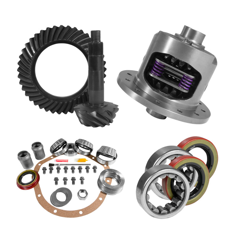 Yukon 8.875in GM 12T 3.73 Rear Ring & Pinion Install Kit 30 Spline Positraction Axle Bearings