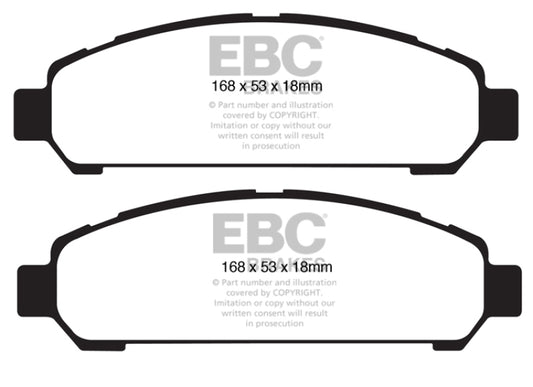 EBC 08+ Toyota Venza 2.7 Greenstuff Front Brake Pads