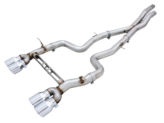 AWE Tuning BMW F8X M3/M4 Track Edition Catback Exhaust - Chrome Silver Tips - Precision R