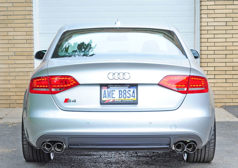 AWE Tuning Audi B8 / B8.5 S4 3.0T Touring Edition Exhaust - Chrome Silver Tips (90mm) - Precision R