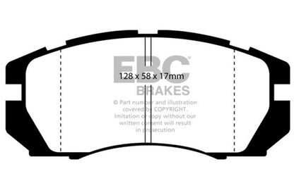 EBC 95-96 Subaru Impreza 2.2 Greenstuff Front Brake Pads