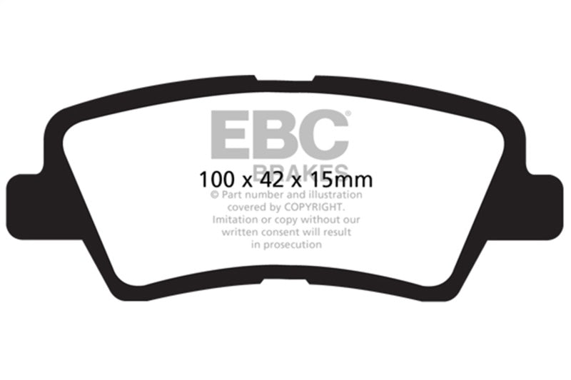 EBC 12+ Hyundai Accent 1.6 Ultimax2 Rear Brake Pads