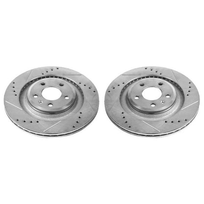 Power Stop 10-11 Audi S4 Rear Evolution Drilled & Slotted Rotors - Pair