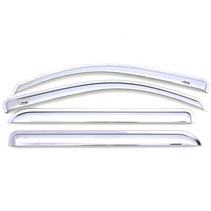 AVS 11-15 Kia Sorento Ventvisor Outside Mount Front & Rear Window Deflectors 4pc - Chrome