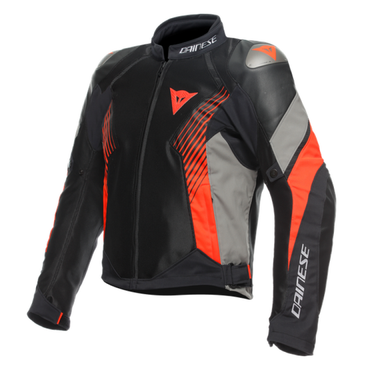 Dainese Super Rider 2 Absoluteshell Jacket Black/Dark Gull Gray/Fluorescent Red Size - 44