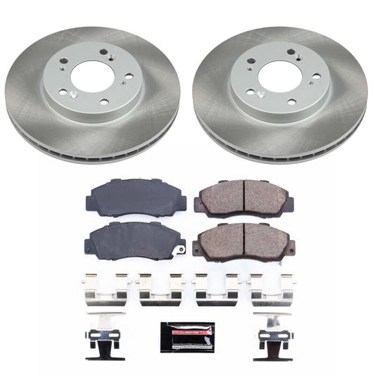 Power Stop 96-99 Isuzu Oasis Front Semi-Coated Rotor Kit