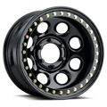 Raceline RT81 Rock 8 17x9.5in/5x139.7 BP/-44mm Offset/107.95mm Bore - Gloss Black Beadlock Wheel