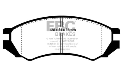 EBC 91-93 Nissan NX 2.0 (ABS) Redstuff Front Brake Pads