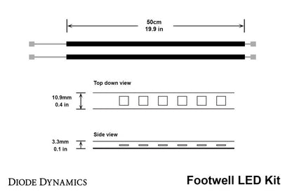 Diode Dynamics LED Footwell Kit - Red