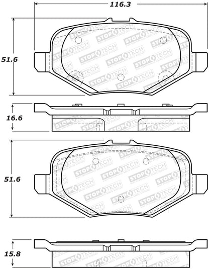 StopTech Street Brake Pads - Front