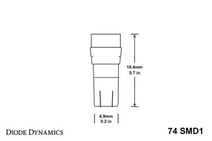 Diode Dynamics 74 SMD1 LED - Green Set of 4