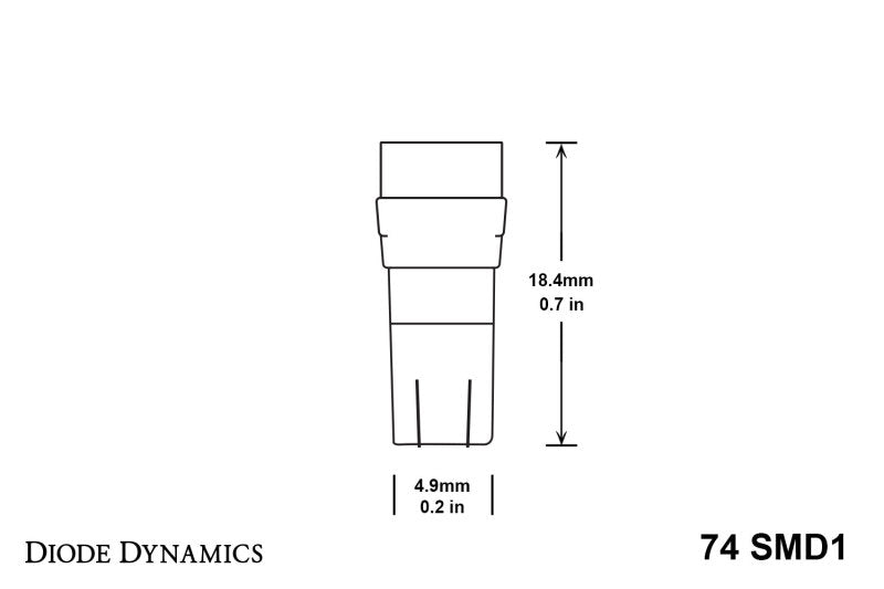 Diode Dynamics 74 SMD1 LED - Blue (Pair)