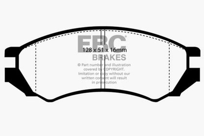 EBC 91-93 Nissan NX 2.0 (ABS) Redstuff Front Brake Pads