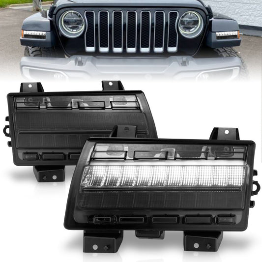 ANZO Wrangler 18-21/Gladiator 20+ LED Side Marker Lights Smoke w Sequential Signal