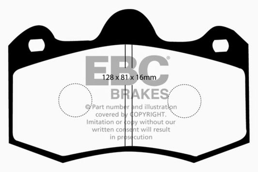 EBC 11+ Mclaren MP4-12C 3.8 Twin Turbo Yellowstuff Rear Brake Pads