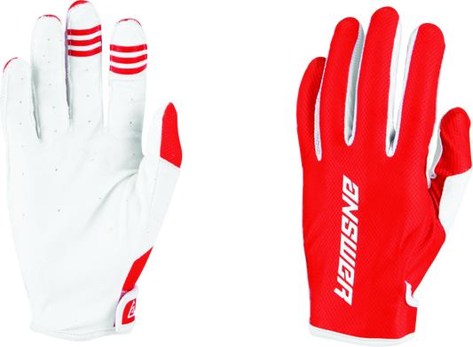 Answer Ascent Glove Red/White Youth - Medium