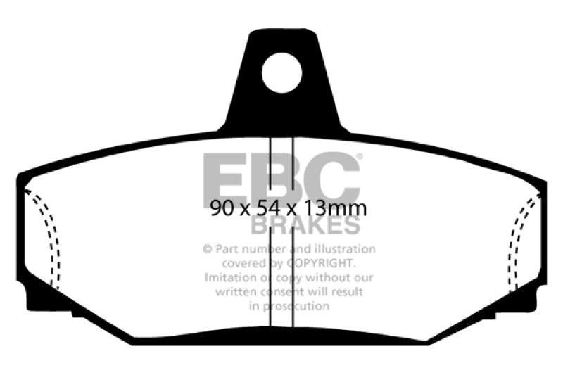 EBC 83-90 Volvo 760 2.3 Turbo (ABS) (Girling) Redstuff Rear Brake Pads