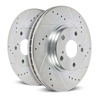 Power Stop 04-10 BMW X3 Rear Evolution Drilled & Slotted Rotors - Pair