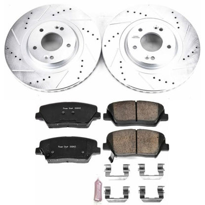 Power Stop 13-18 Hyundai Santa Fe Sport Front Z23 Evolution Sport Brake Kit