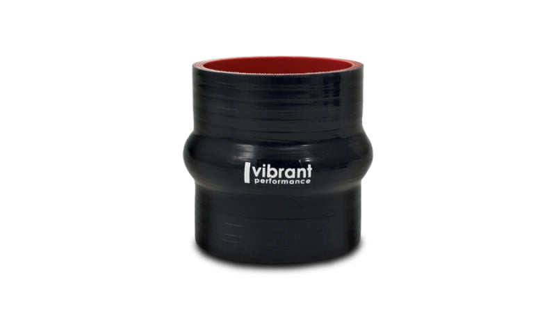 Vibrant 4 Ply Reinforced Silicone Hump Hose Connector - 3.25in I.D. x 3in long (BLACK)