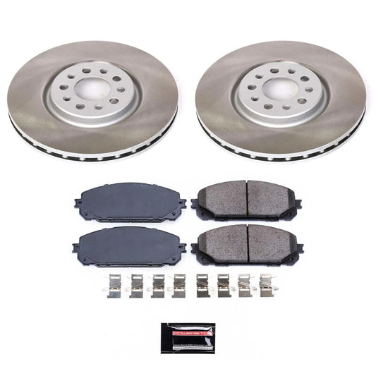 Power Stop 16-22 Jeep Cherokee Front Semi-Coated Rotor Kit