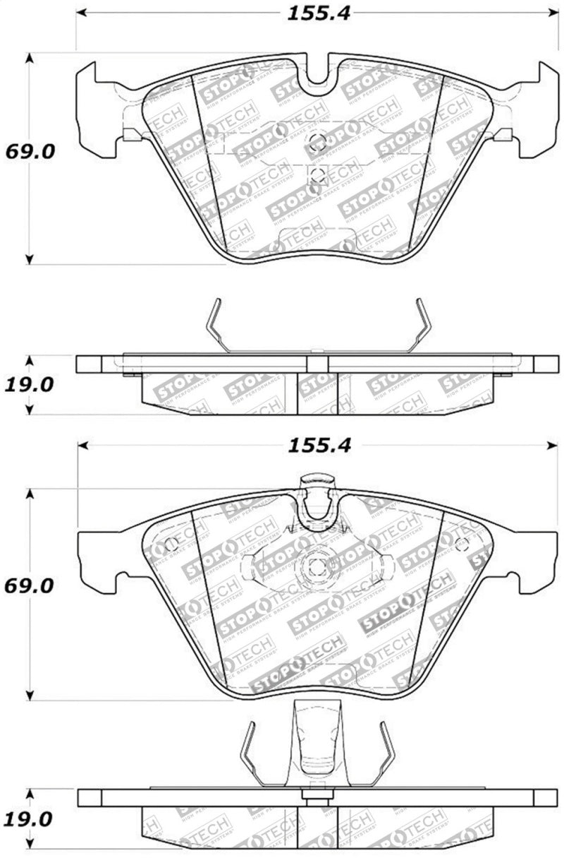 StopTech Street Touring 11-12 BMW Z4 (E86) Front Brake Pads