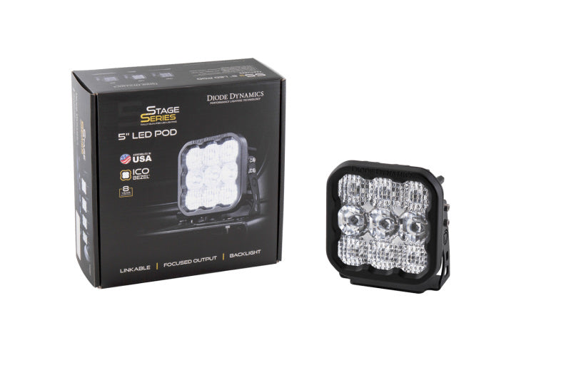 Diode Dynamics SS5 LED Pod Sport - White Driving (Single)