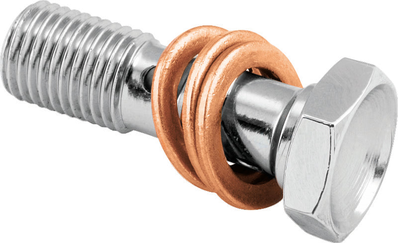 Twin Power Stainless Brake Fitting 3/8-24 Double Banjo Bolt
