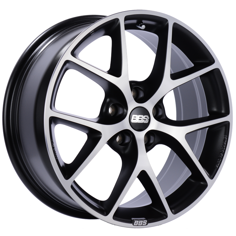 BBS SR 19x8.5 5x120 ET32 Satin Black Diamond Cut Face Wheel -82mm PFS/Clip Required