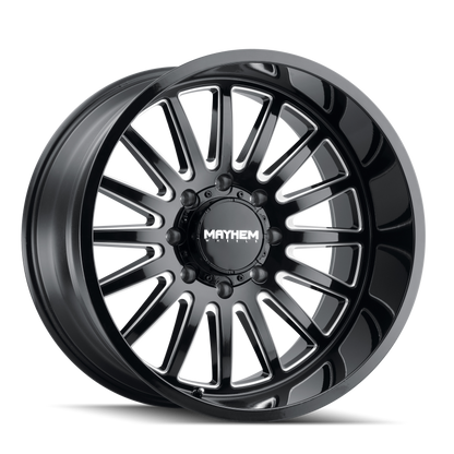 Mayhem 8114 Utopia 22x12 / 6x139.7 BP / -44mm Offset / 106mm Hub Black w/ Milled Spokes Wheel