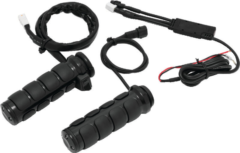 Kuryakyn Heated ISO Grips Throttle-By-Wire Gloss Black