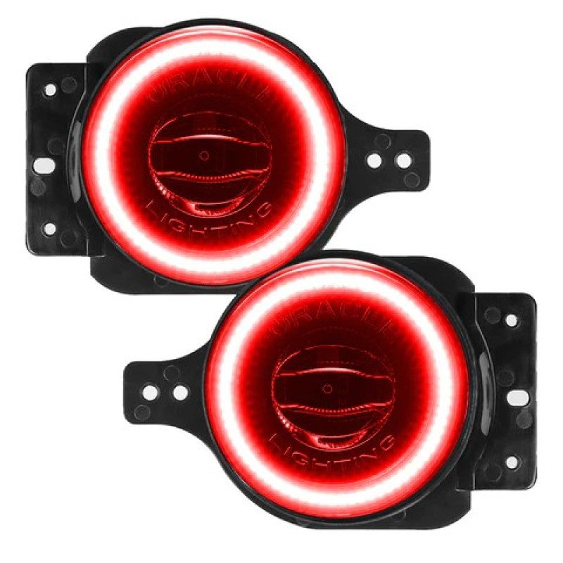 Oracle Jeep Wrangler JL/Gladiator JT Sport High Performance W LED Fog Lights - Red SEE WARRANTY