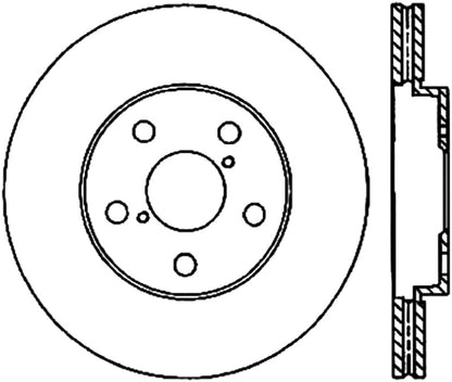 StopTech Power Slot 06-11 Lexus GS Series / 06-12 IS350 Front Left Drilled & Slotted Rotor