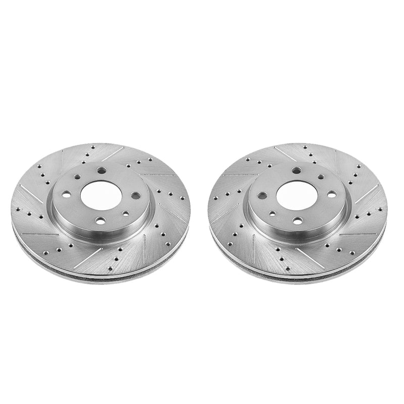 Power Stop 12-18 Fiat 500 Front Evolution Drilled & Slotted Rotors - Pair