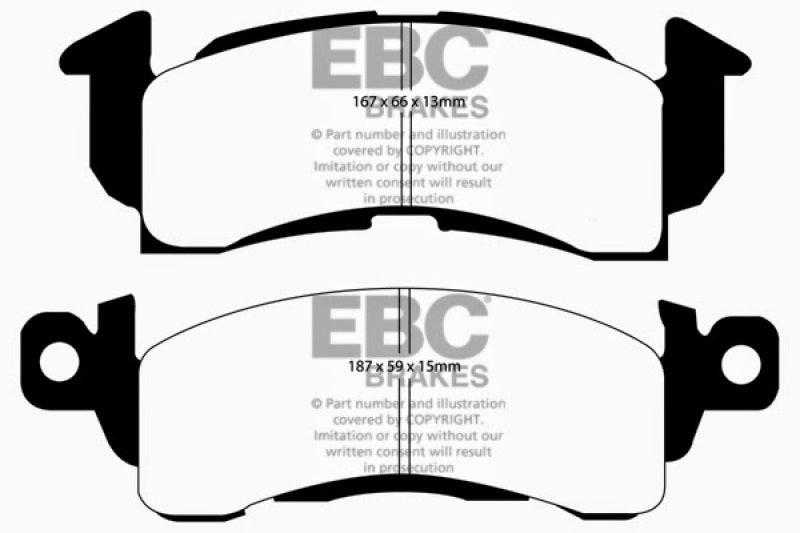 EBC 73-74 Buick Apollo 4.1 Greenstuff Front Brake Pads