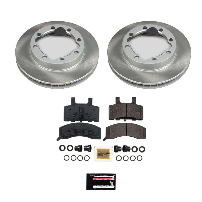 Power Stop 88-00 GMC K3500 Front Semi-Coated Rotor Kit