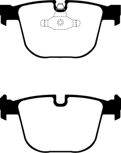 EBC 10-14 BMW X5 4.4 Twin Turbo (50) Greenstuff Rear Brake Pads