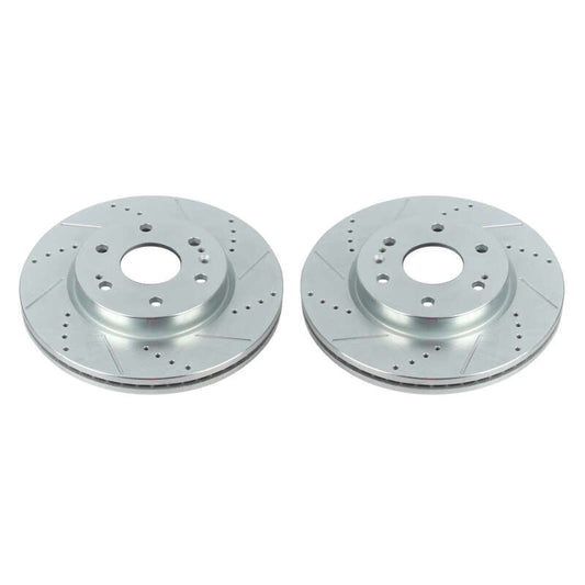 Power Stop 19-20 Chevrolet Silverado 1500 Front Evolution Drilled & Slotted Rotors - Pair