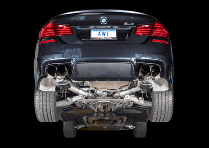 AWE Tuning BMW F10 M5 Touring Edition Axle-Back Exhaust Diamond Black Tips - Precision R